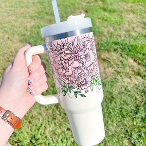 Stanley 40oz Tumbler Cream Floral